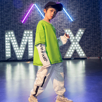 Boys hip-hop suit new Korean version fake two-piece long-sleeved sweater tide costume costumes childrens hiphop costumes