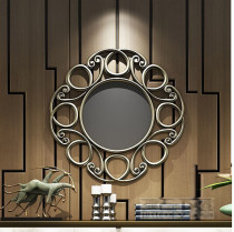 European soft decoration Home decoration mirror Entrance mirror American wall wall hanging wall decoration Sun flower mirror Dining edge corridor mirror
