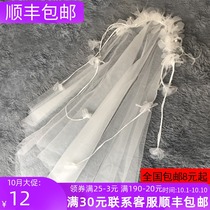 Bride head yarn Korean style simple super fairy new short wedding wedding photo brigade headwear