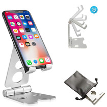 Pure metal live watch video mobile phone bracket collapsible aluminum alloy mobile phone desktop charging lazy support frame