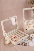 VI-ARICK Ear stud earring storage box Jewelry dustproof jewelry storage box Ear clip ear drop earrings wire jewelry box