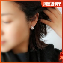 925 silver princess classic zircon freshwater pearl invisible ear clip CC jewelry workshop handmade temperament ear clip
