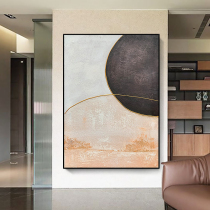 Hand painted oil painting Painting American Modern Minimalist Book House Decoration Painting Stone to run the Genguan Corridor Hang Painting Fresco