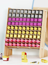 Desktop lipstick storage box cosmetic box bag lip glaze wooden large dressing table skin care shelf
