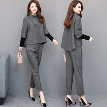 Light mature style suit Hong Kong flavor 2020 Spring and Autumn New Style fashion temperament female thin Imperial sister small foot pants two-piece set