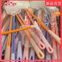 k#fly swatter does not break household durable old-fashioned white head cooked plastic fly shot thickened lengthened insect repellent mosquito control