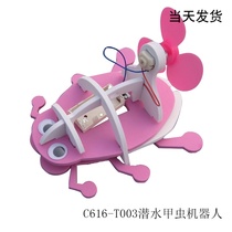 EVA assembled ship model diving beetle robot technology small production science experiment kit small invention