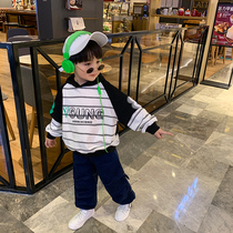 Boys clothes cotton spring 2021 new childrens long sleeve childrens clothing base shirt loose foreign style Korean tide