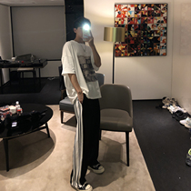 CCJE pants mens 2021 summer versatile loose sports casual pants mens Korean version of the trend hanging mopping pants