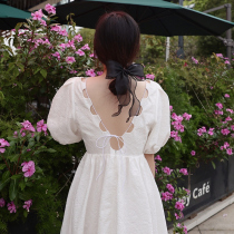 150 small xs Plus small size 145 short xxs 70kg super thin V-neck backless dress female summer