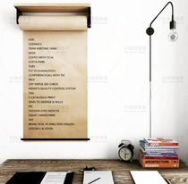 ins decorative Net red hand-painted coffee shop studio Studioroller creative home scroll Kraft paper