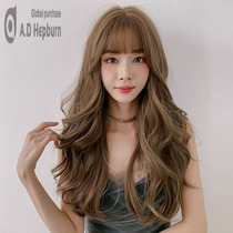 Wig woman long hair curly hair large wave long hair Liu Hai 2022 New micro-roll fashion natural full headgear