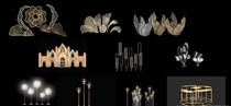 Wedding props 10 sets of materials inextricably linked feathers dragon ball lamp ceiling road lead castle psd layered file