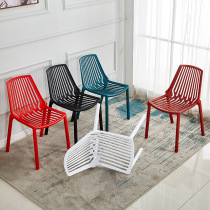 Summer Void Full Plastic Casual Net Red Chair Eames Plastic Harp Chair Simple Casual Large Row Plastic Chair