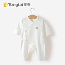 Tongtai newborn baby conjoined clothes spring and autumn cotton boneless hand guard cotton conjoined butterfly