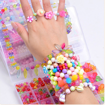 Childrens beaded toy diy handmade necklace finger fine movement training girl wearing beads puzzle