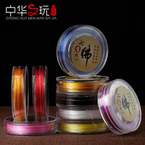 Crystal elastic line Flat wear bracelet line Leather band hand string rope Jewelry wear bead rope elastic line Wear-resistant text play line