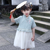 Next win girls Hanfu suit 2021 summer new Chinese style children Super fairy dress Tang dress