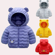 South Korean baby boy down cotton clothes autumn and winter foreign air 0-1-3-year-old baby light cotton clothes male and female thicken jacket