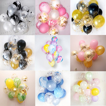 ins balloon composition transparent sequins Balloon Girl Hearts Pistachio Nets Red Paper Scraps Balloon Birthday Arrangement Decorations