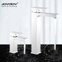 Washbasin hot and cold faucet bathroom toilet wash basin art basin wash basin square single hole faucet