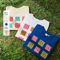 MOUSSY SPRING and autumn new personalized printing short-sleeved T-SHIRT 010DAQ90-5640