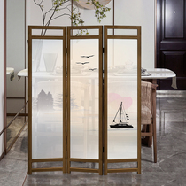 Screen partition Living room solid wood Chinese style can be customized size screen Office entrance Hotel occlusion decorative folding screen