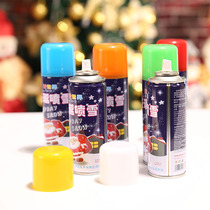 Christmas shopping mall window glass decorations Snow spray snow frost spray cans white color shooting photos flying snow flower props