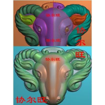 Three Yang Kaitai Jdp Fine Sculpture Drawing Light Relief White Jade Grey figure artcartream Wooden Sculpture bmp computer jade sculpted goats head