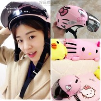 Taiwan EVO big face hello kitty Harley electric motorcycle helmet Helmet helmet anti-ultraviolet female sunscreen