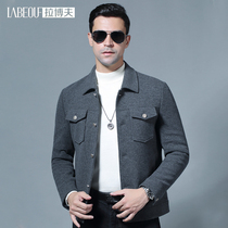 Labov Jacket Midlife collar Mens clothing Spring thin loose jacket Flap Collar Business Casual Civil Servant Jacket