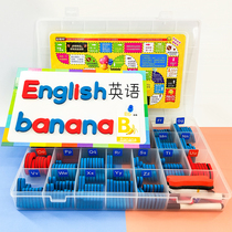 English alphabet magnetic stickers Magnetic natural phonics teaching aids Magnet refrigerator stickers Childrens English word card toys