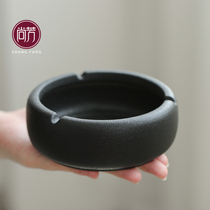 Shang Fangzhan Style Tea Set Creativity Fashion Ashtrays Home Minimalist Living-room Office Thickening Type Ceramic Ashtrays