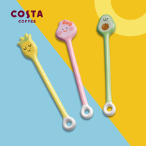 costa coffee mixing rod milk milk tea milk powder mixing spoon exquisite cute girl heart ceramic coffee spoon