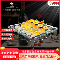 Acrylic pastry dessert food display stand creative buffet tableware fruit bread snack sushi tray