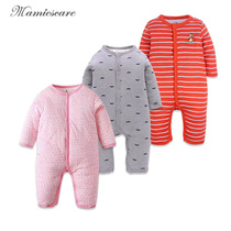 Baby jumpsuit Long sleeve cotton winter thickening warm newborn baby climbing clothes Ha clothes for men and women Baby climbing clothes