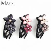 Hairpin Korean duckbill clip flower hair ins three teeth grab chuck hair acrylic top clip back of the head headdress female