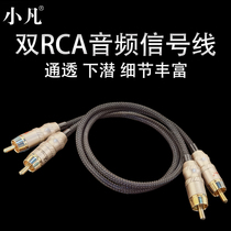 Xiaofan X1 Automotive Modified Subwoofer Speaker RCA 2-to-2 Audio Cable Double Lotus Head Signal Cable Connection