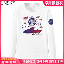 Official website flagship store mens fashion brand size leisure cotton long sleeve student clothes male Spring Autumn NASA2021