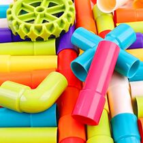  Toys 1-2 Brain baby building blocks Puzzle plug pipe year-old toys Educational Montessori development Leisure children big class