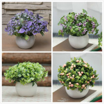 Clearance processing mini porch decoration simulation vase small bonsai planting set car ceramic green plant fake flower