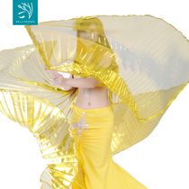 Dancer transparent gold wings silver wings belly dance wings transparent cloth wings with bags