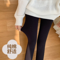 Black pure cotton outside wearing high waist beating bottom pants female spring summer season thin section small subcompact sports yoga fitness 80%