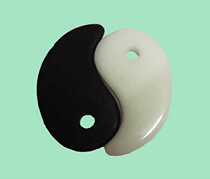 Energy stone needle stone scraping board yin and yang fish Taiji gossip massage point scraping plate pair price
