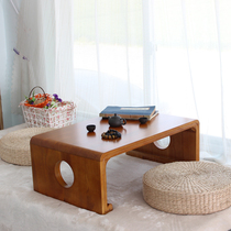 Bay window table Tatami coffee table Japanese low table Household simple balcony windowsill small table Chinese study table Kang table Solid wood