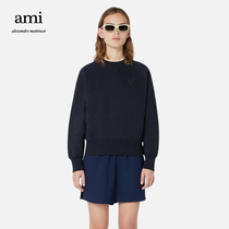 Ami Paris Womens Ami de Coeur Tonal Heart Round Neck Sweatshirt