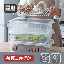 Japan Frost Mountain Drain Fridge Intake Box Fruit And Vegetable Food Preservation Box Kitchen Finishing Plastic Transparent Box Can Be Superimposed