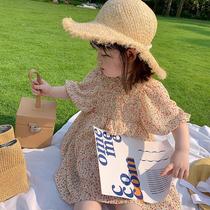 Childrens clothing 2021 new Korean version girl summer clothing foreign air baby princess crushed flower skirt child snowspun dress