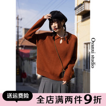 Oyang Sherihan Department Little Flap Commuter Wind 100 Lap Clothing Autumn winter Body Jacket Head Short length sleeves Bottoms Needle Weaters