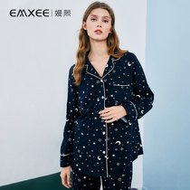 Xi pregnant womens pajamas spring and autumn postpartum breastfeeding women spring and summer cotton pregnancy warm out moon suit suit